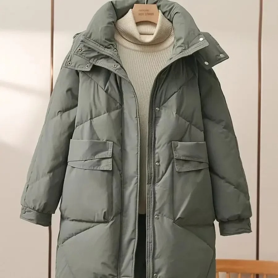Stylish Women's Puffer Jacket Grey Lightweight