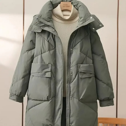 Stylish Women's Puffer Jacket Grey Lightweight