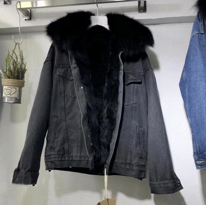 Stylish denim jacket made of soft cotton fabric