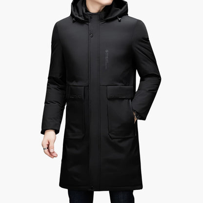 Herren Winterjacke Kapuze Stilvoll Warm - IdealeKleiden