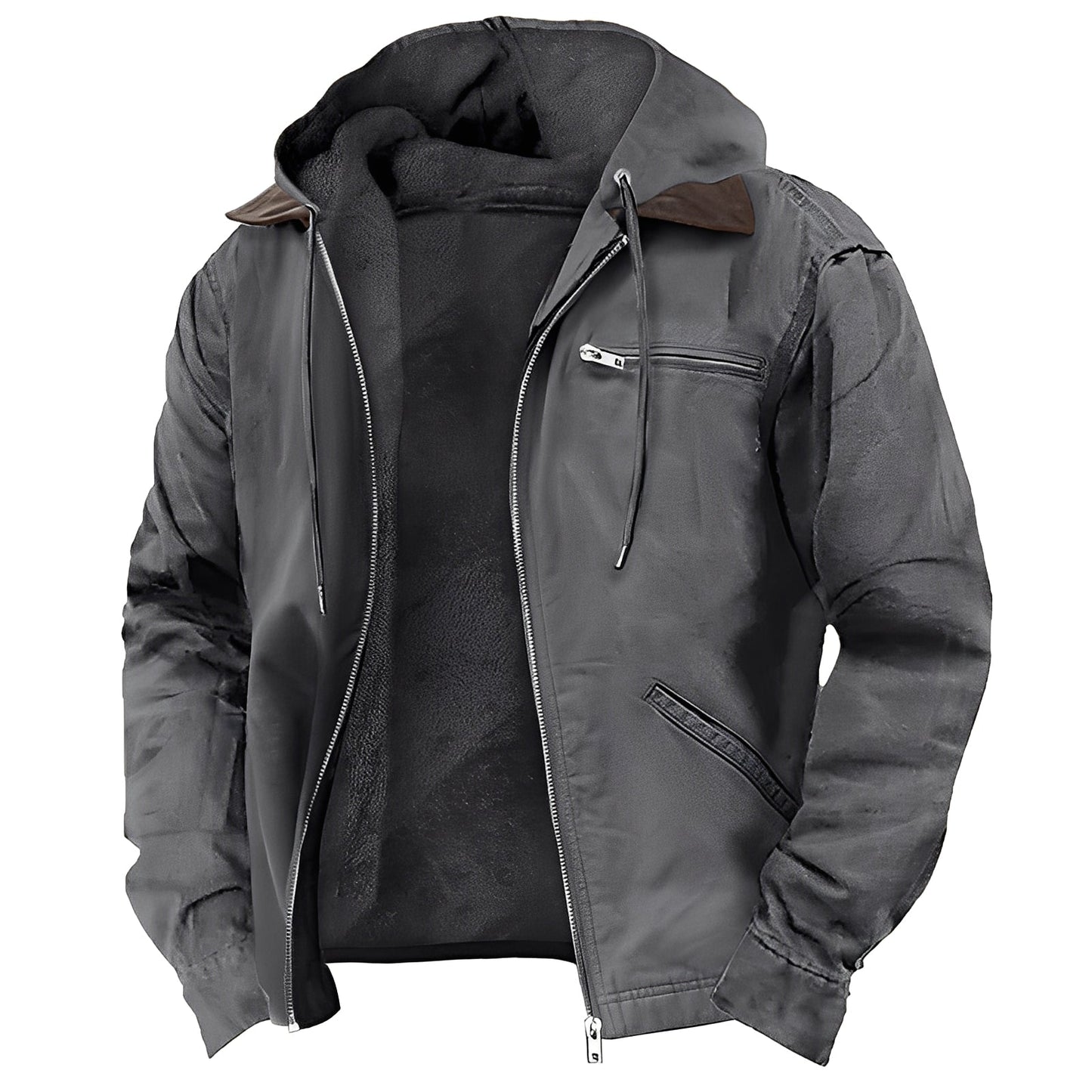 Practical Leisure Jacket Men Hooded Sporty