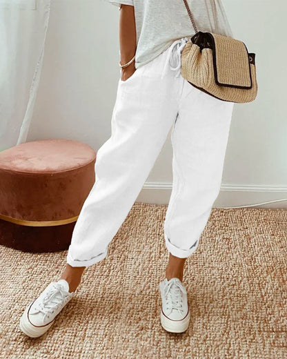 Helga | Elegante Leinenhose Sommer