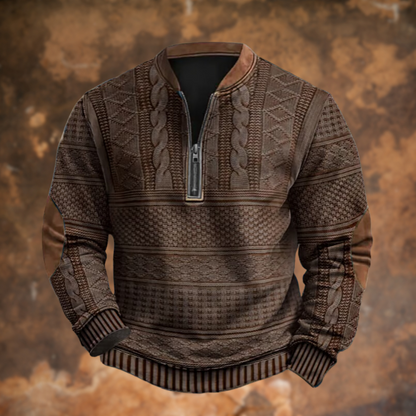 Men's Winter Jacket Classic Fur-Lined Black
