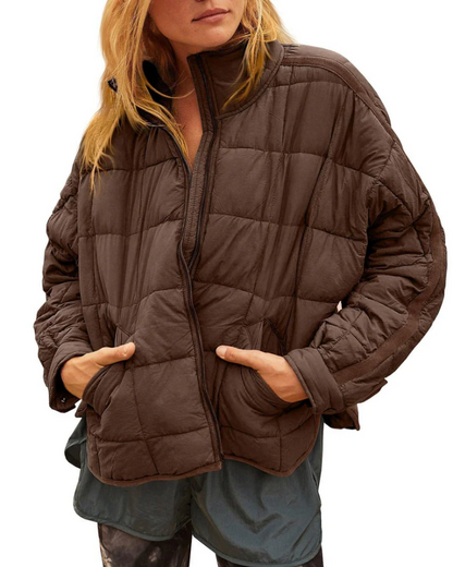 Lightweight Puffer Jacket Compact Zipper Women