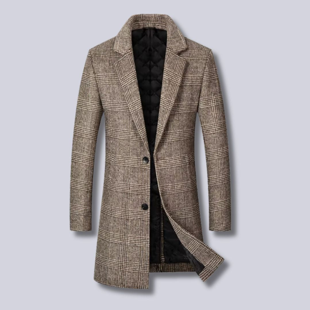 Stylish Plaid Trench Coat for Women