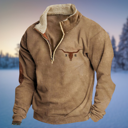 Men's Casual Winter Half-Zip Sweater