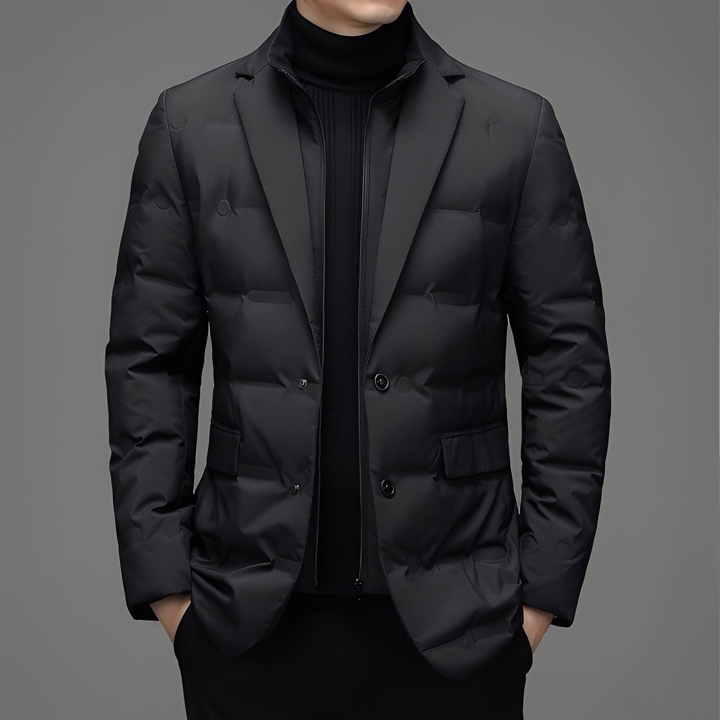 Men's Down Jacket Casual Elegant Black