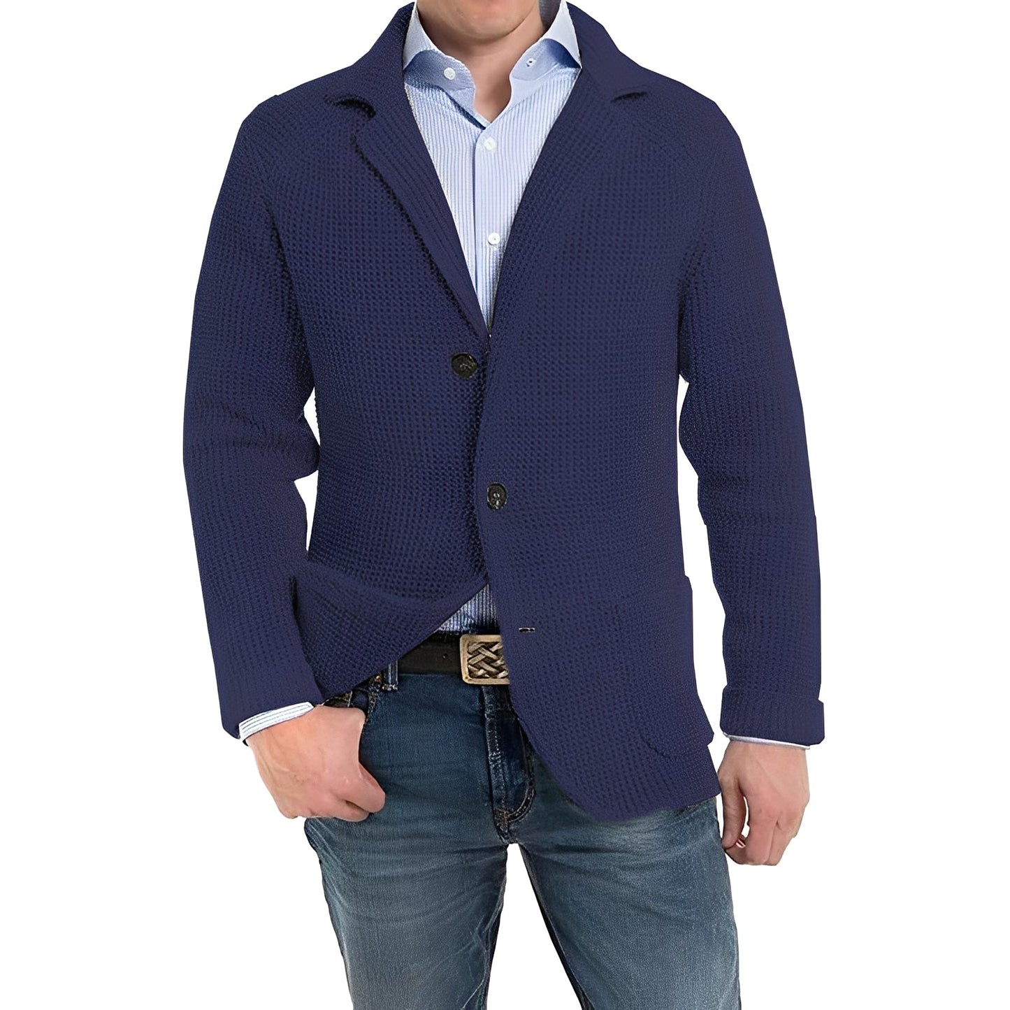 Stylish men's jacket with flap pockets