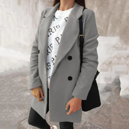 Elegant Women's Wool Winter Coat