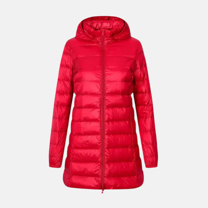 Women's Down Jacket Quilted Hooded Warm
