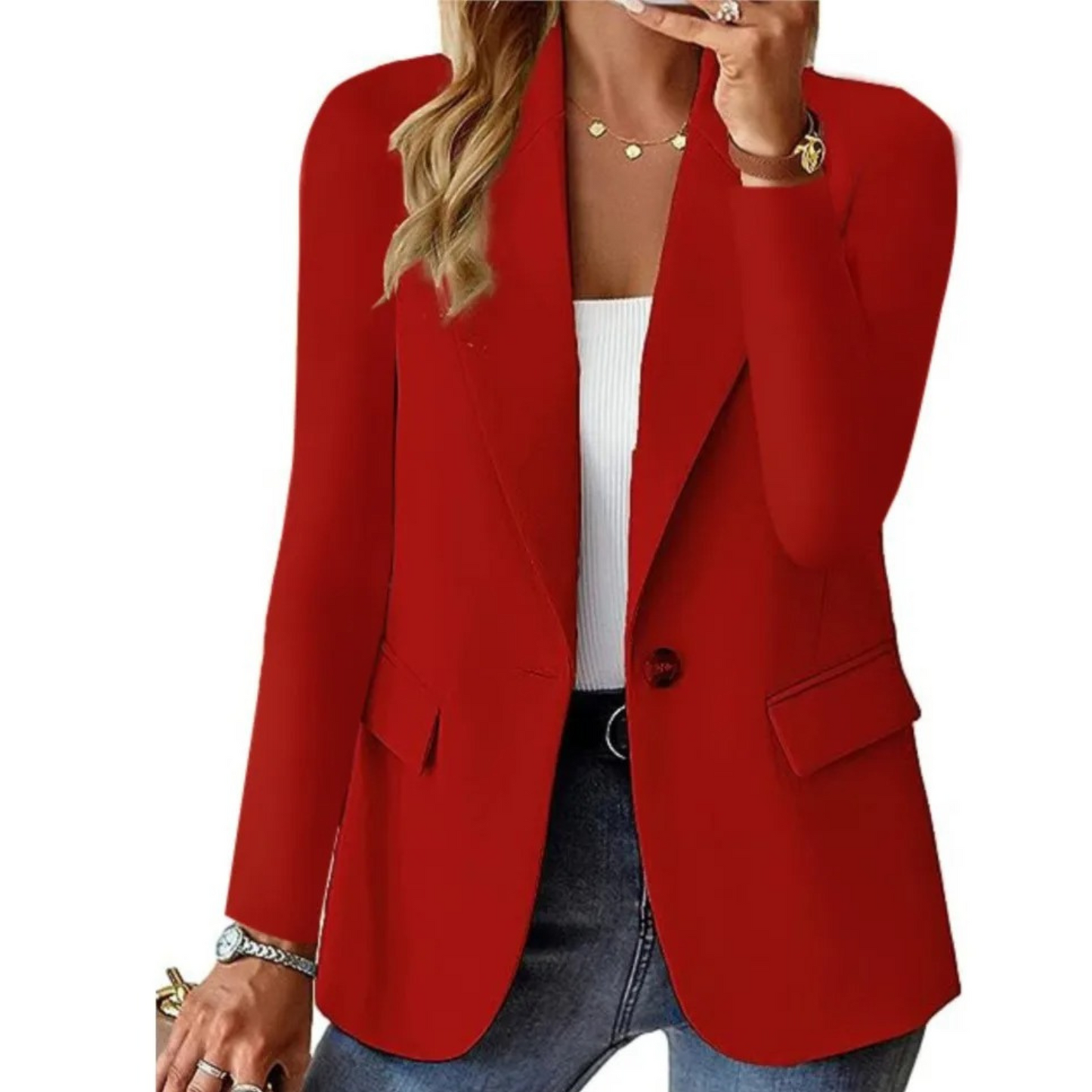 Women's Blazers Long Sleeve Elegant Buckle Autumn