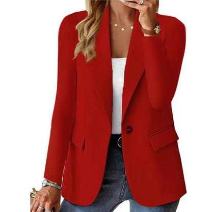 Women's Blazers Long Sleeve Elegant Buckle Autumn