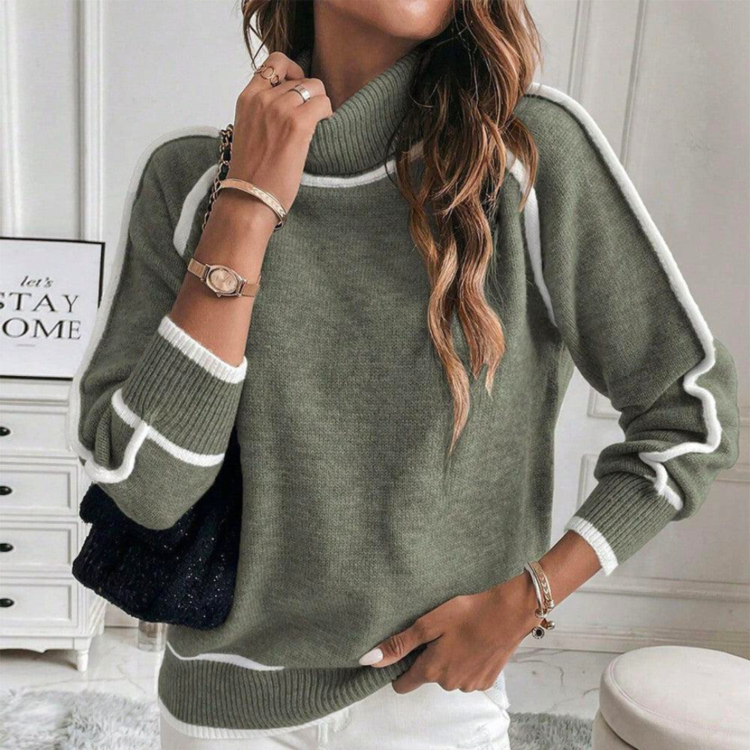 Turtleneck Sweater Comfortable Long Sleeves Modern