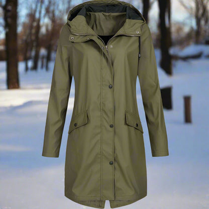 Women's Loose-Fit Hooded Rain Jacket