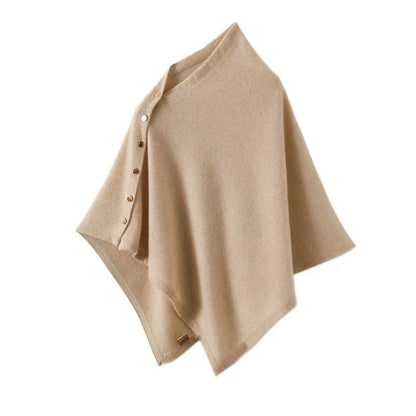 Stylish Women's Asymmetrical Draped Poncho
