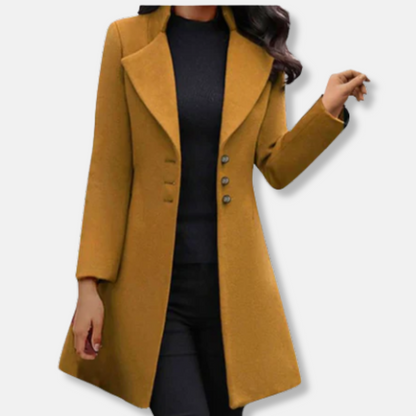Women's Wool Slim Fit Mid-Length Coat
