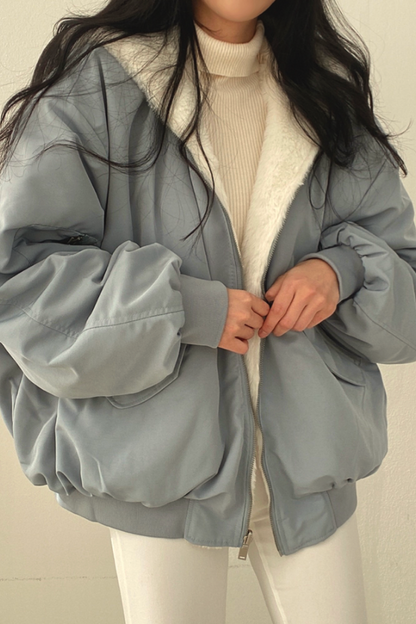 Warm Winter Jacket Women Sherpa Lining