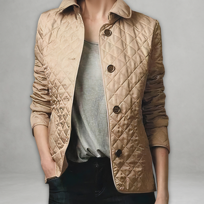 Warmly padded winter jacket with buttons
