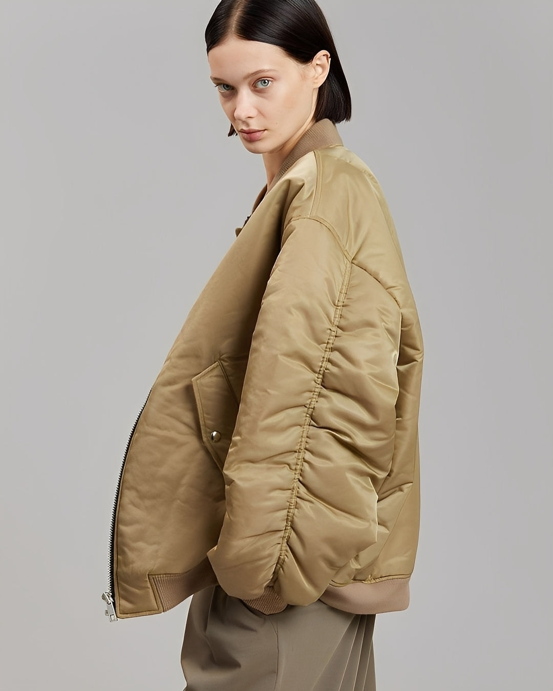 Modern Women's Bomber Jacket Oversized Style