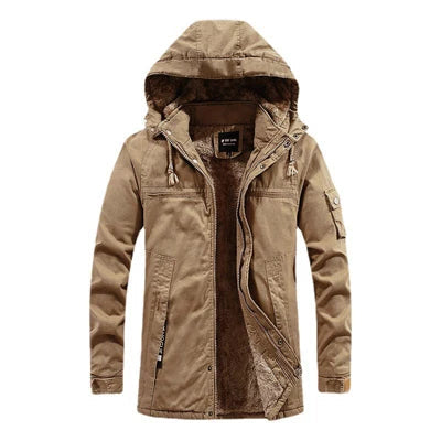 Men's Parka Fleece Warm Insulated