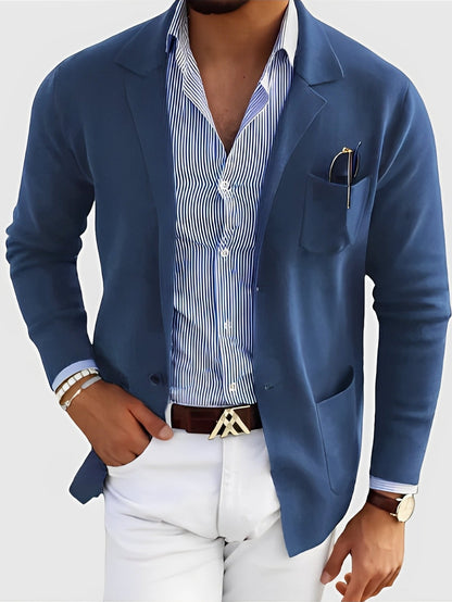 Custom-tailored Men's Blazer Elegant with Pockets