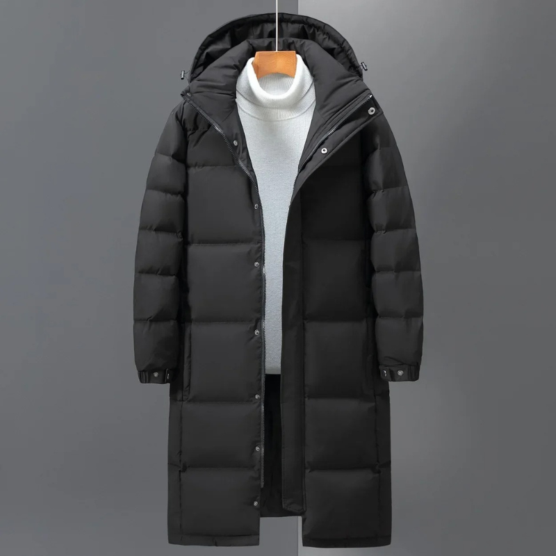 Men's Long Hooded Warm Winter Coat