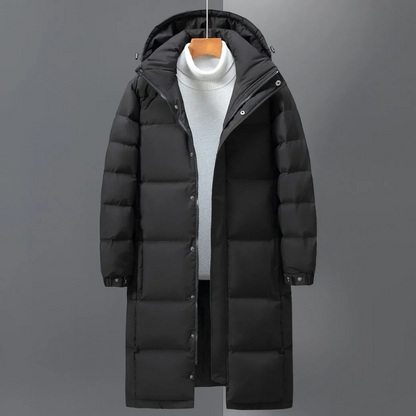 Men's Long Hooded Warm Winter Coat