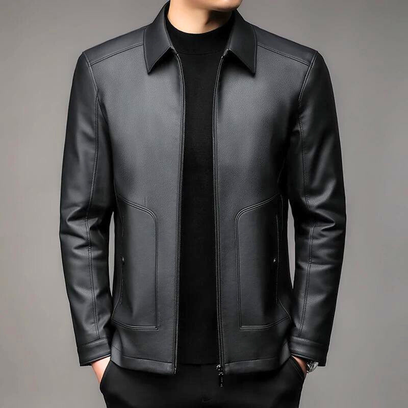 Leather Jacket Elegant Women