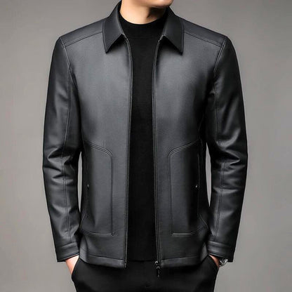 Leather Jacket Elegant Women