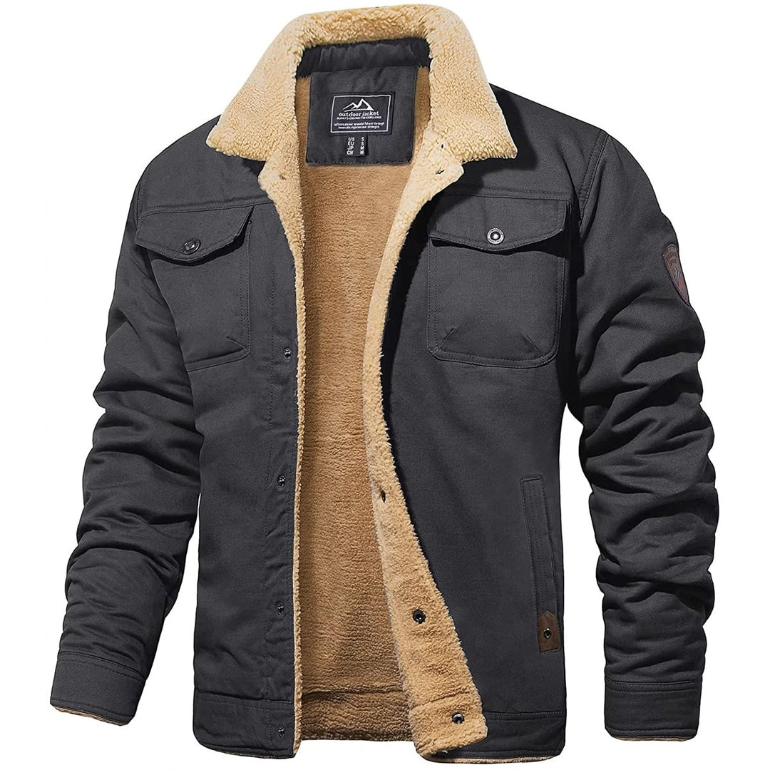 Men's Leather Bomber Jacket