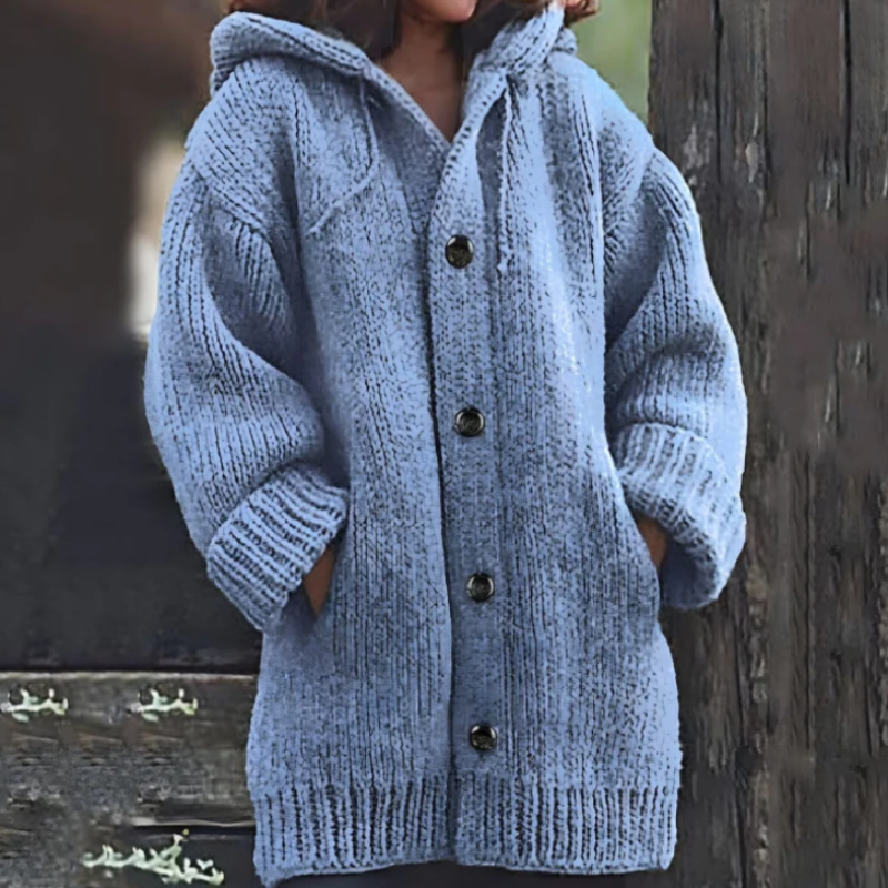 Oversized Warm Hooded Cardigan
