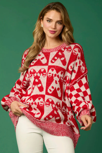 Christmas Gingerbread Design Knitted Jumper