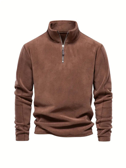 Cord Half-Zip Sweater Modern Style