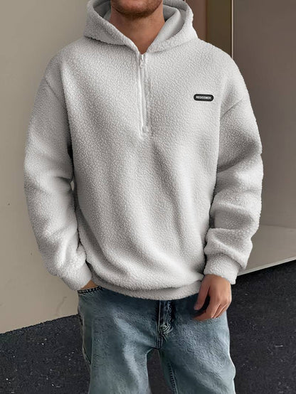 Stylish Men's Hoodie with Fur Hood
