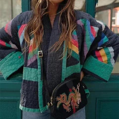 Floral Jacket Women's Vintage Style Cotton