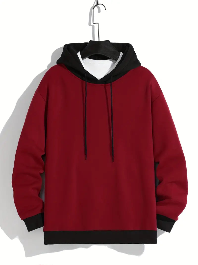 Retro Hoodie Color Block Style