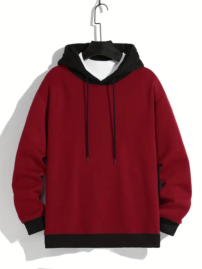 Retro Hoodie Color Block Style