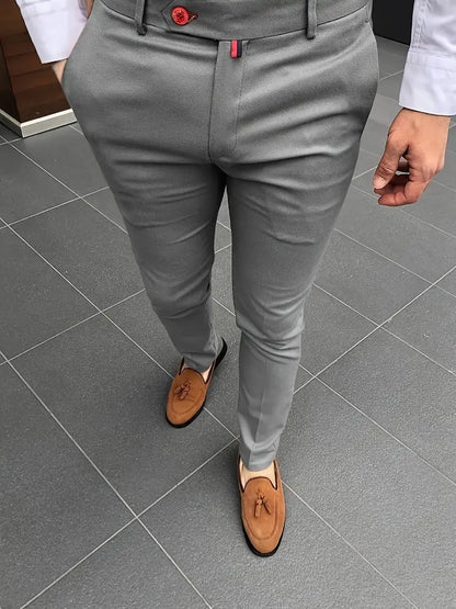 Men's Slim Fit Elegant Suit Trousers