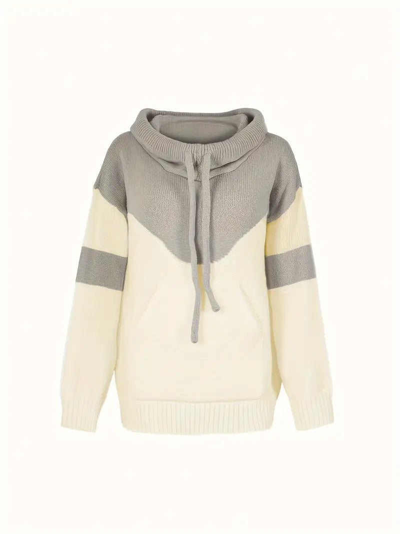 Casual Color Block Sweater Modern Style
