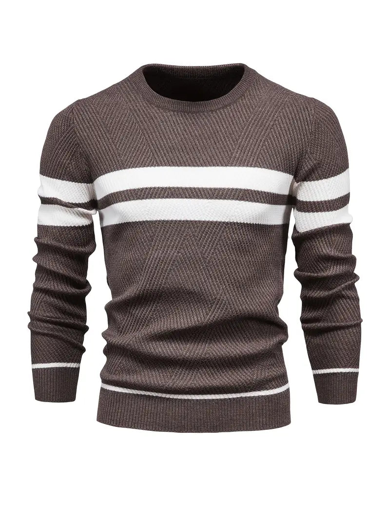 Men's Striped Pattern Modern Jumper