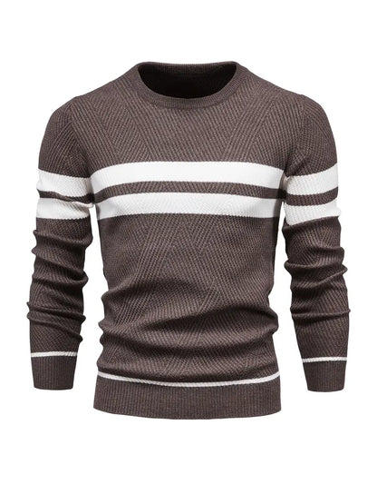 Men's Striped Pattern Modern Jumper