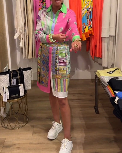 Elegantes Schlitzkleid Mit Reißverschluss - IdealeKleiden