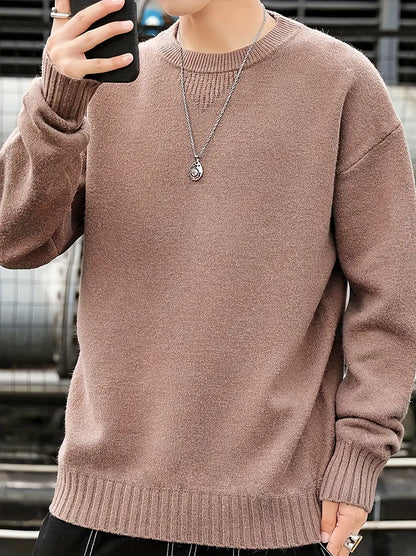 Casual Men's Round Neck Warm Jumper