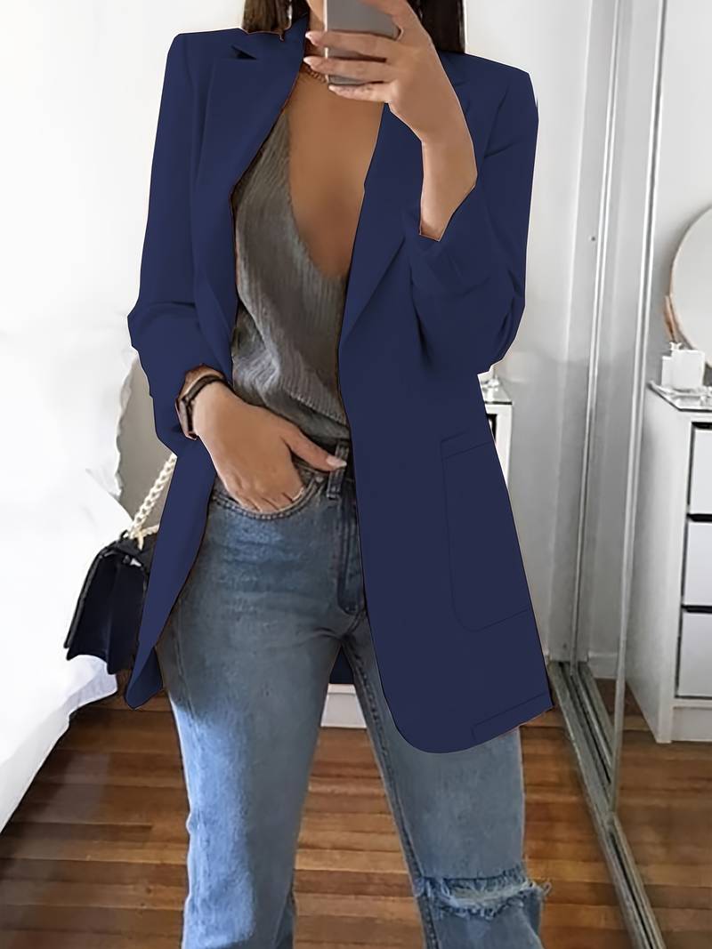 Elegant Women's Blazer Long Sleeve Style