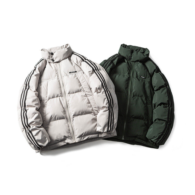 Herren Strickjacke Warm Gestreift Baumwolle - IdealeKleiden