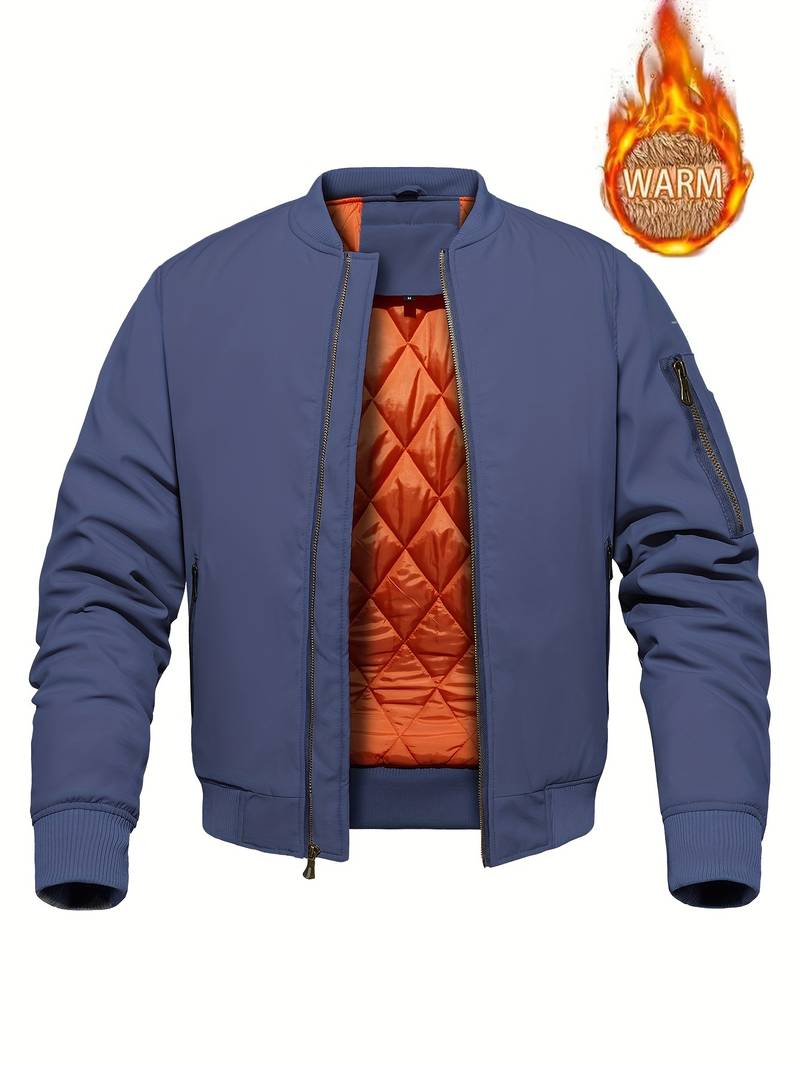 Men's Elegant Black Bomber Jacket