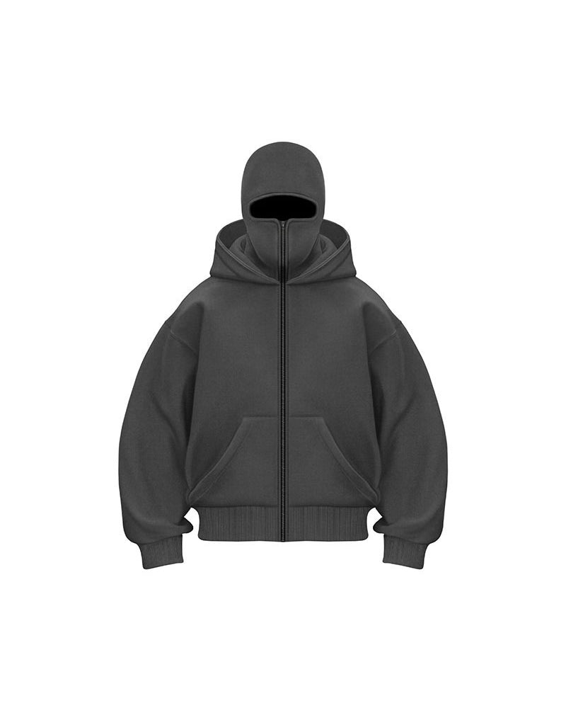 Hooded Jacket Warm Double Hood Zipper