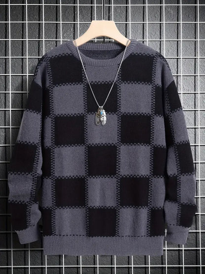 Men's Checkered Pullover