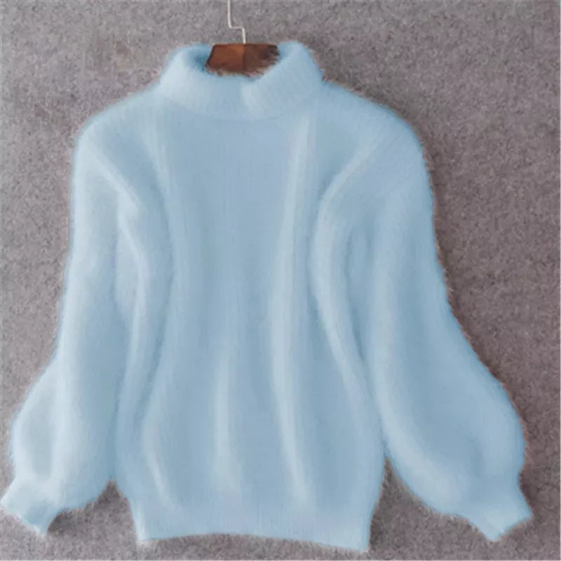Soft Women's Sweaters with Collar and Long Sleeves