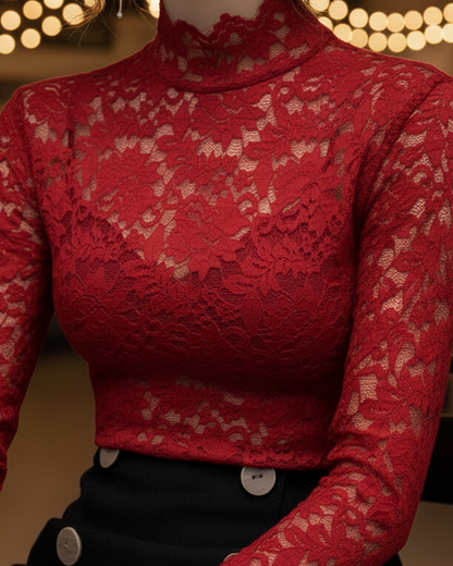 Women's Blouse Lace Spring Elegant